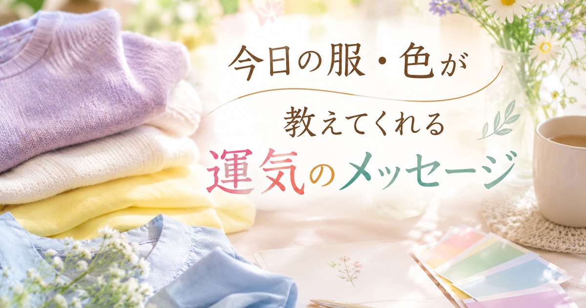 今日の服・色が教えてくれる運気のメッセージ
